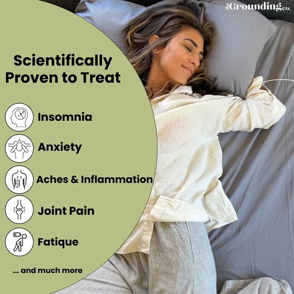 The Grounding Co Fitted Sheet Single Twin 35x75 Inch Sheet and Cable - Picture 4 of 5